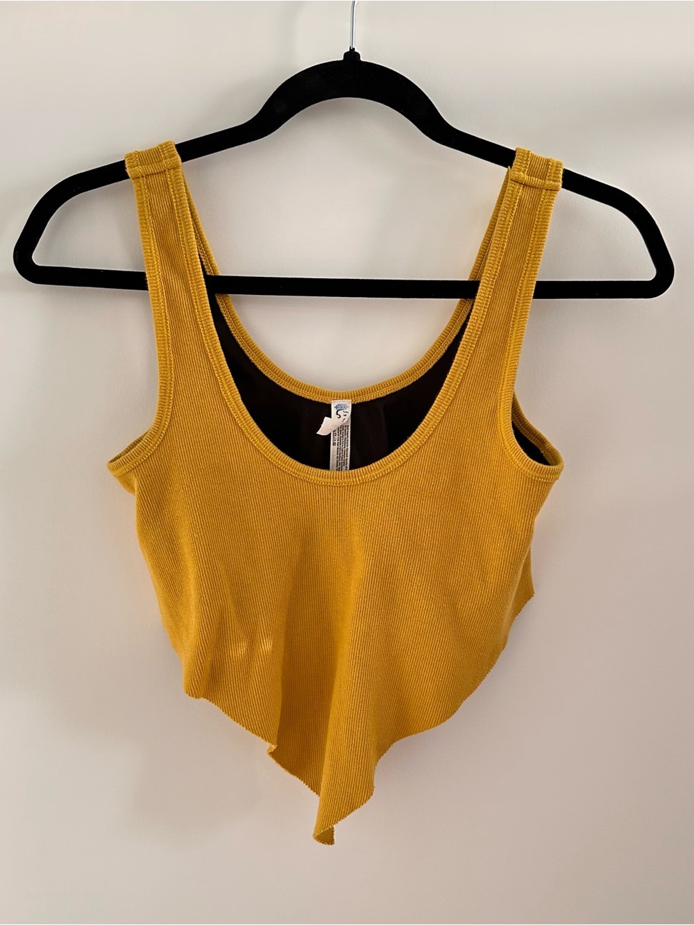 Mustard Yellow Ribbed Tank Top